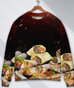 Food Burritos Fast Food Delicious Ugly Christmas Sweater