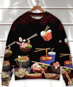 Food Ramen Fast Food Delicious Christmas Ugly Sweater, Sweatshirt