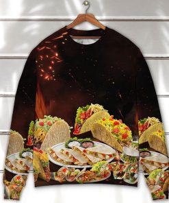 Food Tacos Fast Food Delicious Christmas Ugly Sweater, Sweatshirt