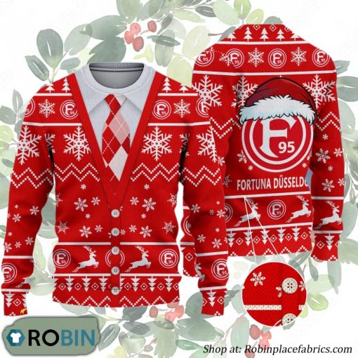 Fortuna Dusseldorf Bundesliga Team Ugly Christmas Sweater