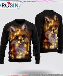 Fox Merry Christmas Christmas Ugly Sweater Gifts For Pet Lover