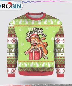 Funny Cat Merry Christmas Ugly Christmas Sweater Cat Lover Christmas Sweater Funny Cat Merry Christmas Ugly Christmas Sweater Cat Lover Christmas Sweater