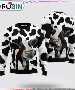 Funny Cow Ugly Christmas Sweater Gifts For Pet Lover