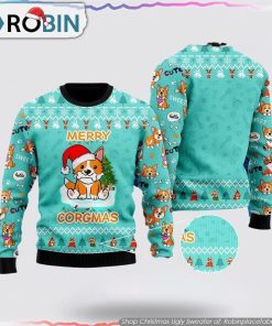 Funny Dog Merry Corgmas Christmas Ugly Christmas Sweater Dog Lover Christmas Sweater