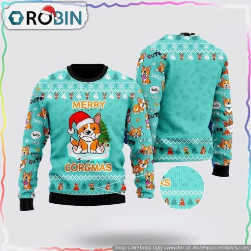 Funny Dog Merry Corgmas Christmas Ugly Christmas Sweater Dog Lover Christmas Sweater