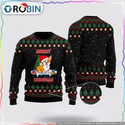 Funny Dog Merry Corgmas Ugly Christmas Sweater Dog Lover Christmas Sweater