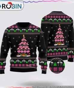 Funny Flamingo Tree Christmas Ugly Sweater Gifts For Pet Lover
