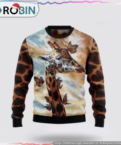 Funny Giraffe Ugly Christmas Sweater Gifts For Pet Lover