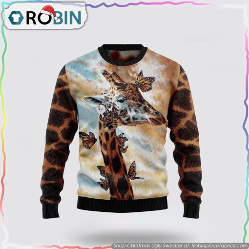 Funny Giraffe Ugly Christmas Sweater Gifts For Pet Lover