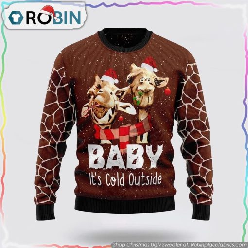 Funny Giraffe Ugly Christmas Sweater Sweater Gifts For Pet Lover