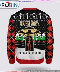 Get Festive With Alien Storm Area Ugly Christmas Sweater Get Festive With Alien Storm Area Ugly Christmas Sweater