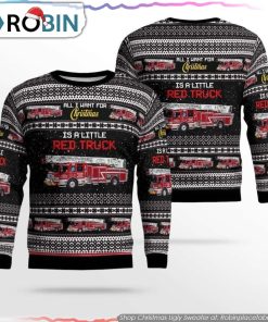 Get Festive With Ohio Sugarcreek Fire & Rescue Ugly Christmas Sweater Christmas Gifts For Firefighters