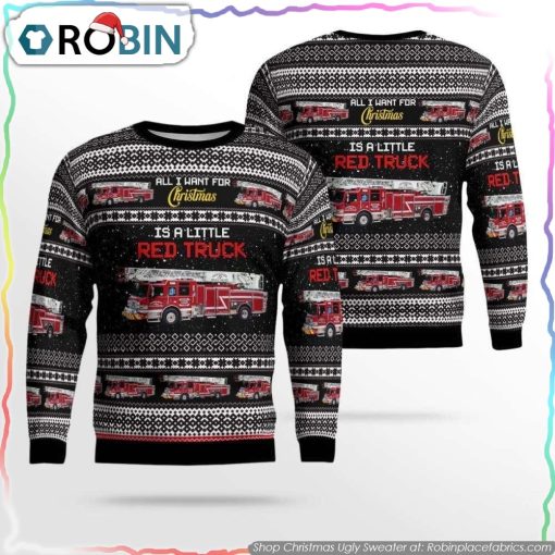 Get Festive With Ohio Sugarcreek Fire & Rescue Ugly Christmas Sweater Christmas Gifts For Firefighters