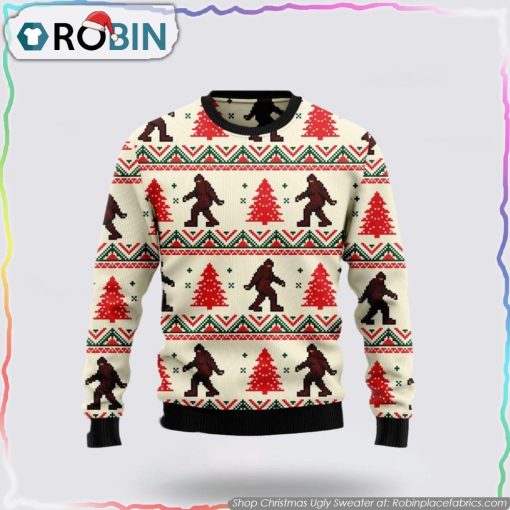 Get Festive With Our Amazing Bigfoot Ugly Christmas Sweater Gifts For Bigfoot Lovers