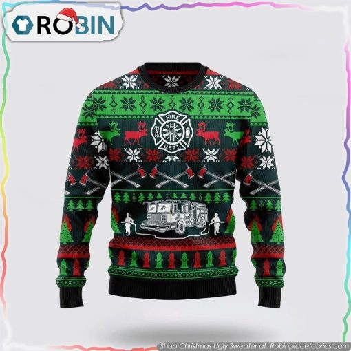 Get Festive With The Awesome Firefighter Ugly Christmas Sweater Christmas Gifts For Firefighters