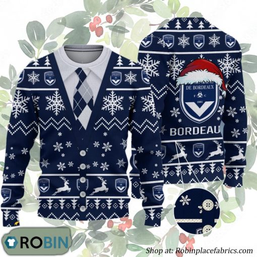 Girondins de Bordeaux Ligue 1 & Ligue 2 Ugly Christmas Sweater