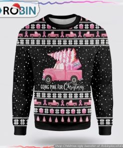Going Pink For Christmas Breast Cancer Awareness Ugly Christmas Sweater Christmas Gifts For Survivors