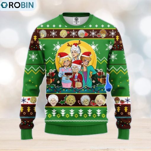 Golden Girls Ugly Christmas Sweater Green 1 Amazing Gift Men And Women Christmas Gift