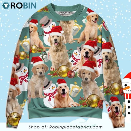 Golden Retriever Merry Christmas Christmas Ugly Sweater, Sweatshirt