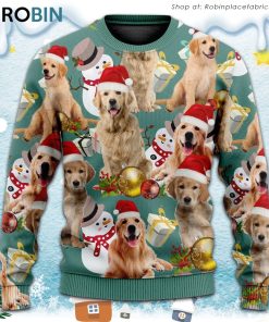 Golden Retriever Merry Christmas Christmas Ugly Sweater, Sweatshirt Golden Retriever Merry Christmas Christmas Ugly Sweater, Sweatshirt