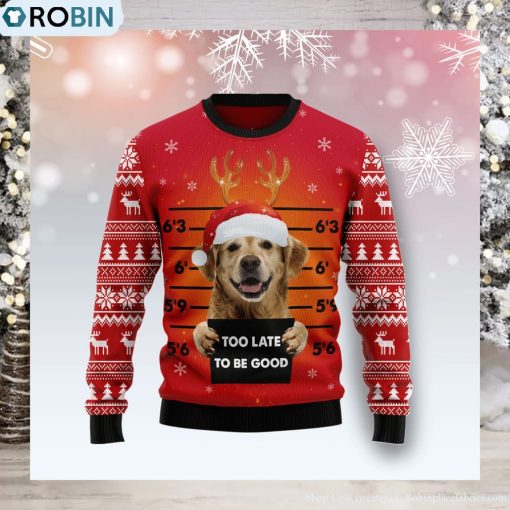 Golden Retriever Woofmas Christmas Ugly Christmas Sweater