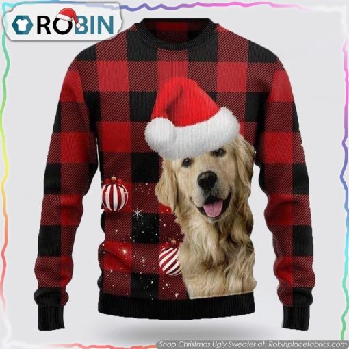 Golden Retriver Christmas Dog Ugly Sweaters 3D Gifts For Dog Lover