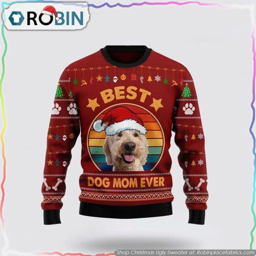 Goldendoodle Best Dog Mom Ever Ugly Christmas Sweater Dog Lover Christmas Sweater