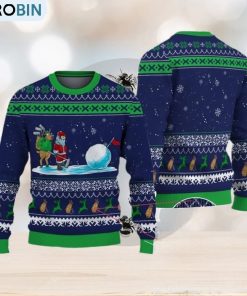 Golfer Satas Golf Christmas Gift Ugly Christmas Sweater Xmas Holiday