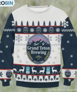 Grand Teton Brewing Beer Ugly Christmas Sweater, Gifts For Beer Lovers