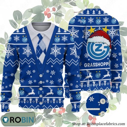 Grasshopper Club Zürich Swiss Football League Ugly Christmas Sweater