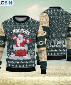 Green Bay Packers Santa Ugly Christmas Sweater 3D Gift For Fans