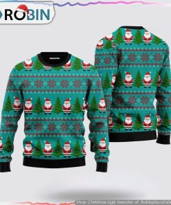Green Santa Claus Merry Christmas Christmas Ugly Sweater