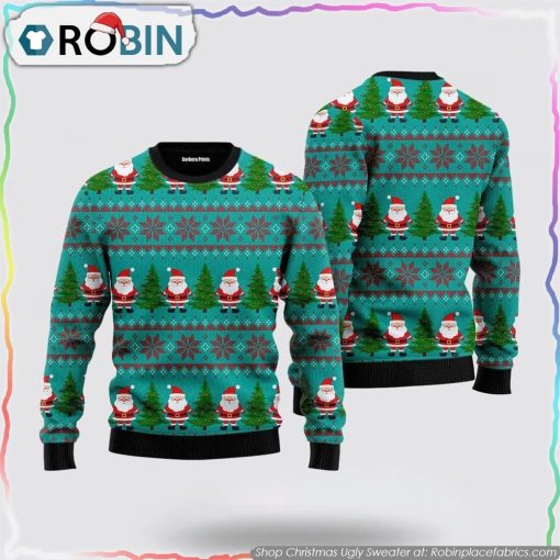 Green Santa Claus Merry Christmas Christmas Ugly Sweater