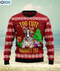 Greyhound Too Cute Ugly Christmas Sweater Gift Men Women