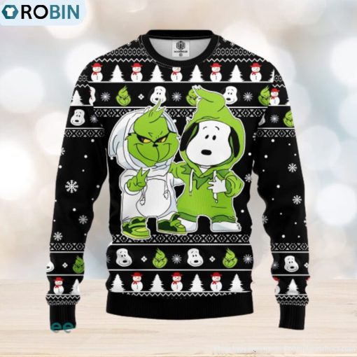 Grinch And Snoopy Ugly Christmas Sweater Amazing Gift Men And Women Christmas Gift