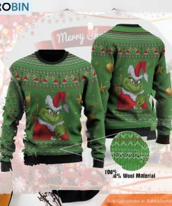 Grinch Christmas Wool Ugly Knitted Sweater