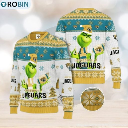 Grinch Jacksonville Jaguars 3D Ugly Christmas Sweater