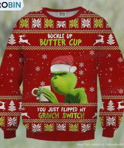 Grinch Switch Butter Cup Ugly Christmas Sweater Funny Gift