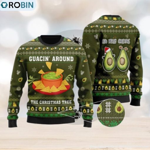 Guacin Around The Christmas Tree Ugly Sweater 3D From Someone Who Love Avocado