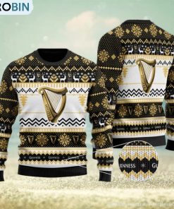 Guinness Beer Pattern Snowflake Ugly Christmas Sweater 3D Gift Idea Christmas Guinness Beer Pattern Snowflake Ugly Christmas Sweater 3D Gift Idea Christmas