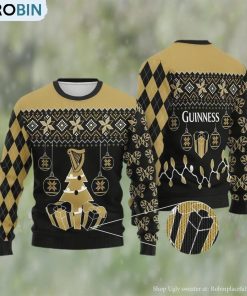 Guinness Beer Ugly Christmas Sweater, Gifts For Beer Lovers