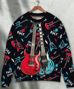 Guitar All I Need Is Playing Music Christmas Ugly Sweater, Sweatshirt Guitar All I Need Is Playing Music Christmas Ugly Sweater, Sweatshirt