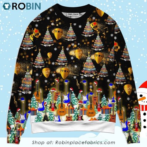 Guitar Christmas Yes I Speak Guitar Ugly Christmas Sweater