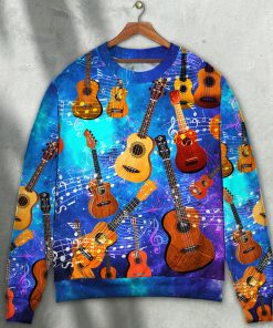 Guitar Ukulele Love Forever Sweater Ugly Christmas Sweater