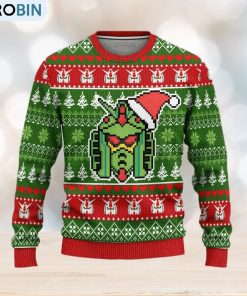 Gundam Anime Custom Xmas Women Mens Ugly Christmas 3D Knitted Sweater
