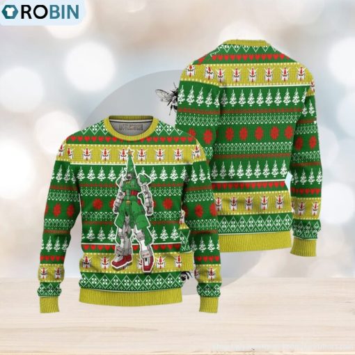 Gundam Pine Tree Ugly Christmas Sweater 3D Gift For Big Fans