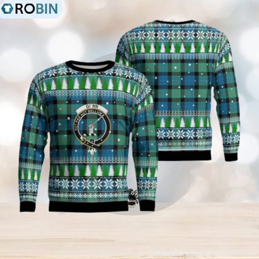 Gunn Ancient Crest Tartan Christmas Ugly Sweater 3D Gift For Men And Women
