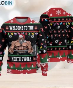 gym-christmas-woolen-sweater-welcome-to-the-north-swole-ugly-christmas-sweater-christmas-gift-1