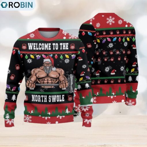 Gym Christmas Woolen Sweater Welcome to the North Swole Ugly Christmas Sweater Christmas Gift