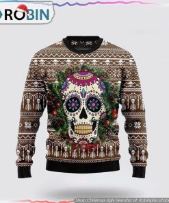 Halloween Awesome Skull Ugly Christmas Sweater